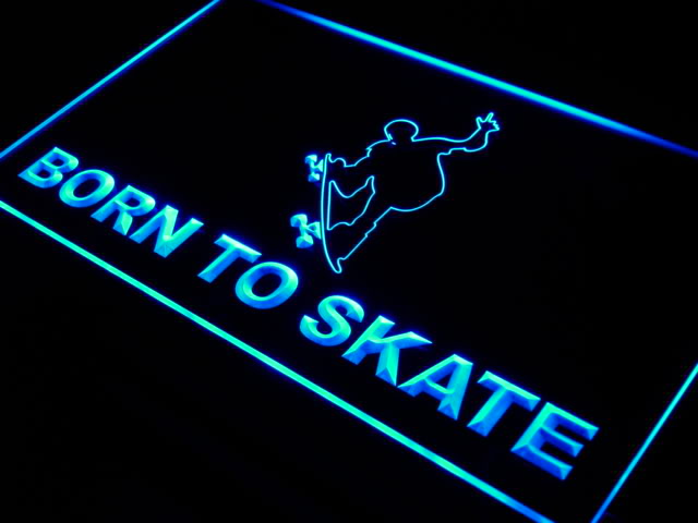 Born to Skate Skateboard Shop Neon Light Sign